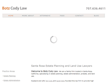 Tablet Screenshot of botzcodylaw.com